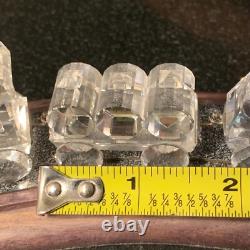 Set de Train en Cristal Swarovski 5 Figurines de Voiture avec Piste en Bois 6 pièces Pristine