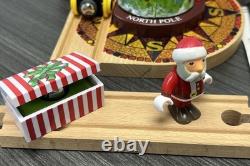 Train en Bois Brio Polar Express avec Lumières et Sons pour Arbre de Noël, Piste et Boîte