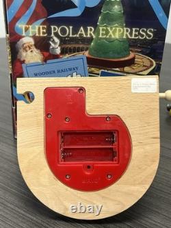 Train en Bois Brio Polar Express avec Lumières et Sons pour Arbre de Noël, Piste et Boîte