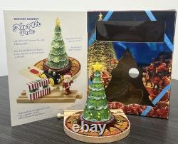 Train en Bois Brio Polar Express avec Lumières et Sons pour Arbre de Noël, Piste et Boîte