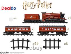 Train jouet Hogwarts Express fonctionnant sur batterie avec Bluetooth, locomotive, wagon