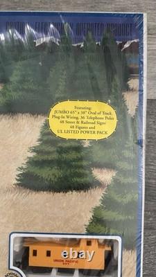 VTG Bachmann HO EZ TRACK TRAIN EMPIRE BUILDER JUMBO ENSEMBLE COMPLET 6 Voitures 97318