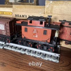 VTG Jim Bean Décanteur Train Ensemble Vide 7 Voitures avec rails et Réservoir d'Eau