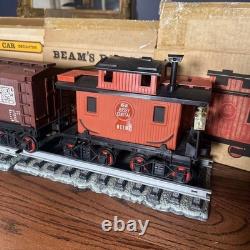 VTG Jim Bean Décanteur Train Ensemble Vide 7 Voitures avec rails et Réservoir d'Eau