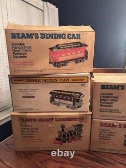 VTG Jim Bean Décanteur Train Ensemble Vide 7 Voitures avec rails et Réservoir d'Eau