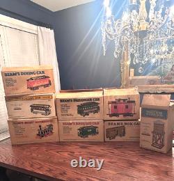 VTG Jim Bean Décanteur Train Ensemble Vide 7 Voitures avec rails et Réservoir d'Eau