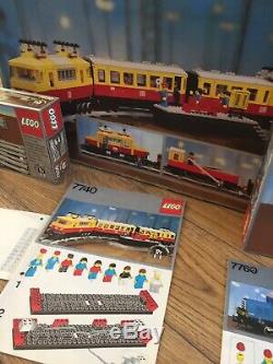 Vintage 1980 Train Lego 7740 Et Mis Shunter 7860 Avec Piste Supplémentaire Avec Des Boîtes