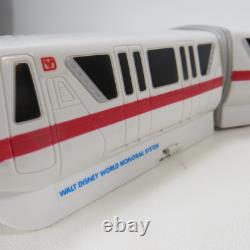 Vintage Disney World Red Stripe Monorail Train Toy Set 5' X 4' Oval Track W Box