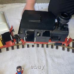Vintage Geobra Playmobil 3958 Train Set Colorado Railroad Tracks With Box Testé