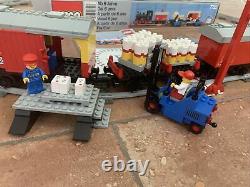 Vintage Lego 7722 Train De Fret Vapeur Avec Boîte À Chenilles + Instructions Près De Complet