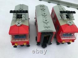 Vintage Lego 7725 12v Ensemble De Trains De Voyageurs Électriques Fonctionnant Avec Une Piste Supplémentaire