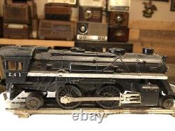 Vintage Lionel Train Set Lot Locomotive À Vapeur #241, Voies Et Transformateur