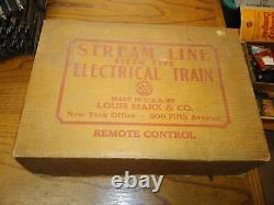 Vintage Marx Stream Line Type De Vapeur Ensemble De Train Électrique Avec Box Track Minty Plus