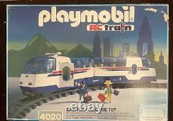 Vintage Playmobil Rc Train Track Set 4020 Avec Boîte Originale Tested + Extras