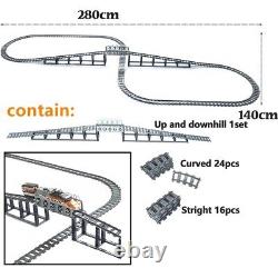 Voies flexibles de train de ville droites courbées croisement rails switch bloc de construction