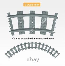 Voies flexibles de train de ville droites courbées croisement rails switch bloc de construction